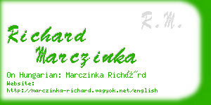 richard marczinka business card